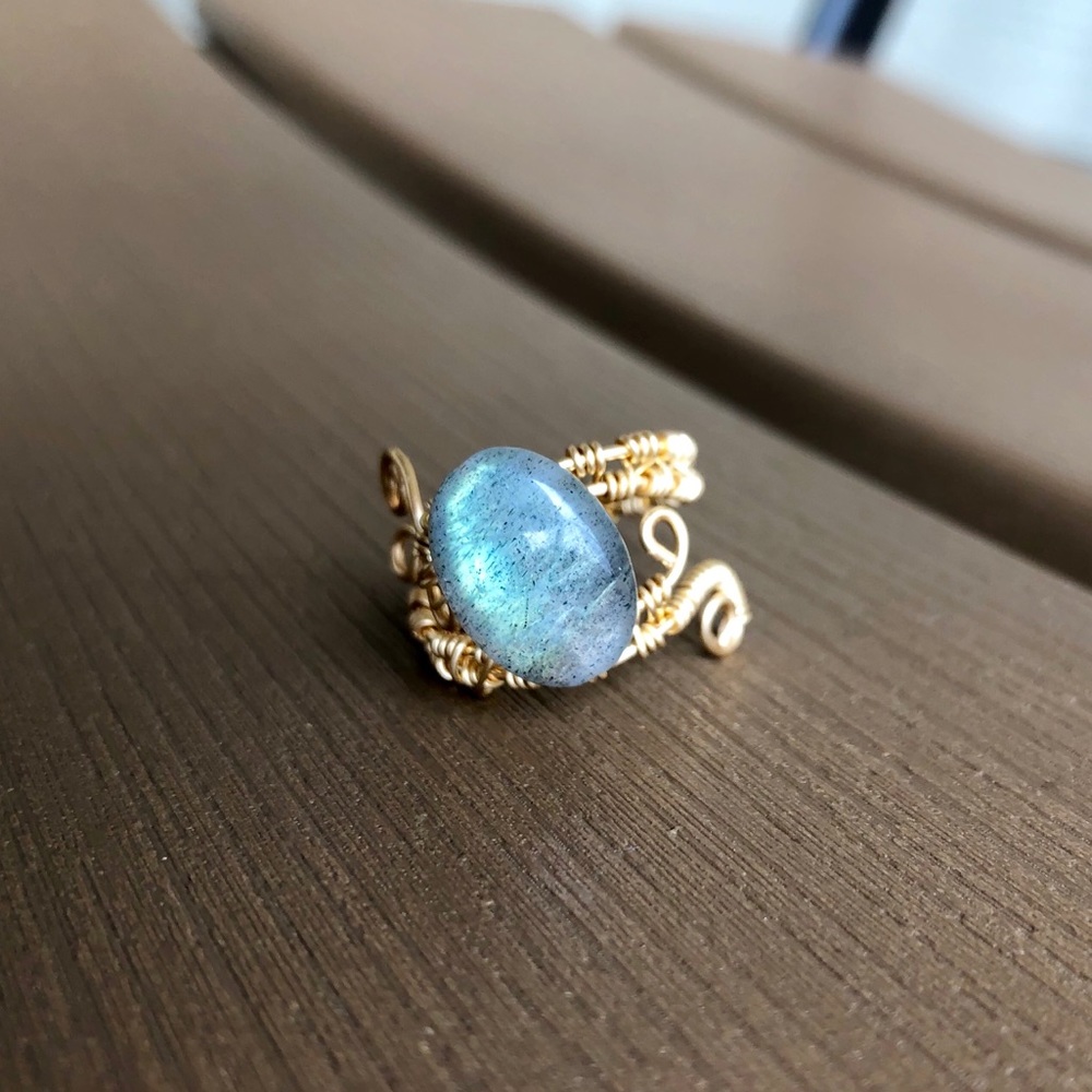 Labradorite Handmade Healing Crystal Ring!